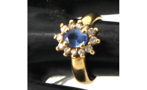 Bague en or jaune 18 cts, poinçon tête d