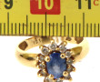 Bague en or jaune 18 cts, poinçon tête d