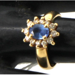 Bague en or jaune 18 cts, poinçon tête d