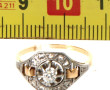 Jolie bague ancienne en or 18 carats ser