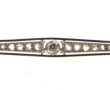Broche barrette en en or, 18 carats, poi