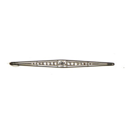 Broche barrette en en or, 18 carats, poi