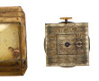 Chaton de bague en or, pierre rouge et 1