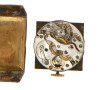Chaton de bague en or, pierre rouge et 1