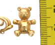 Pendentif cœur en or jaune 18 cts et str