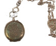 Montre de col en argent, poinçon crabe e