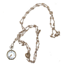 Montre de col en argent, poinçon crabe e