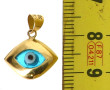 Pendentif "œil" en or jaune 14 cts et ve