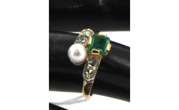 Bague style toi et moi en or 18 carats, 