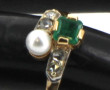 Bague style toi et moi en or 18 carats, 