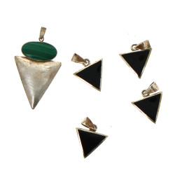 Lot de 5 pendentifs en argent 925ème, on