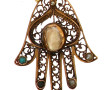 Pendentif main de Fatma en or jaune bas 