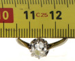 Bague solitaire diamant, monture or 18 c