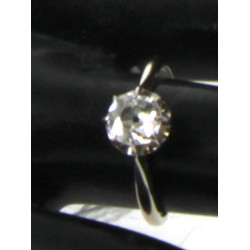 Bague solitaire diamant, monture or 18 c