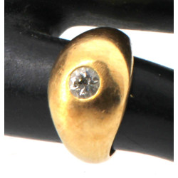 Bague jonc en or jaune 18 cts, poinçon t