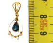 Pendentif en or jaune 14 cts, serti d'un