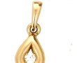 Pendentif forme poire en or jaune 18 cts