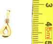 Pendentif forme poire en or jaune 18 cts