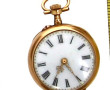 Montre de col en or jaune, poinçon tête 