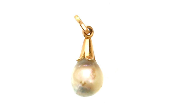 Pendentif perle baroque monture en or ja