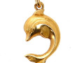 Pendentif dauphin en or jaune 18 cts, po