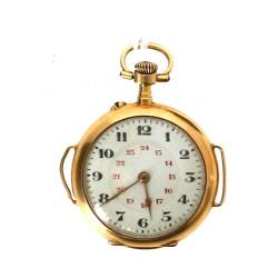 Montre de col en or jaune 18 cts, transf