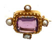 Petite broche ancienne en or jaune 18 ct
