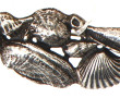 TOULHOAT - Broche coquillages en argent 