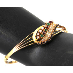 Bracelet jonc ouvrant en or jaune 18 cts