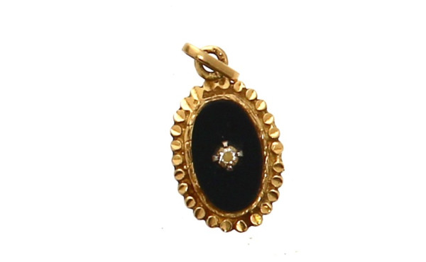 Petit pendentif en or jaune 18 cts, poin