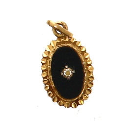 Petit pendentif en or jaune 18 cts, poin