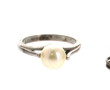 Lot de 4 bijoux en argent : une broche f