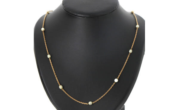 Collier en or jaune 18 cts, poinçon tête
