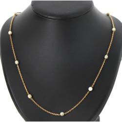 Collier en or jaune 18 cts, poinçon tête