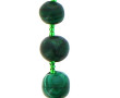 Collier de perles en malachite en chute