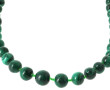 Collier de perles en malachite en chute