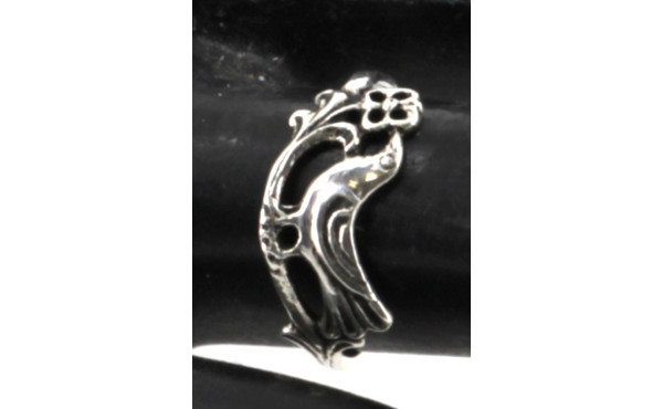 TOULHOAT - Bague Oiseau en long en argen