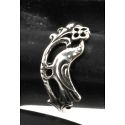 TOULHOAT - Bague Oiseau en long en argen