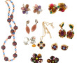 Lot de bijoux fantaisie à dominante de r