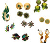 Lot de bijoux fantaisie à dominante de v