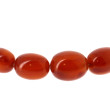 Collier en chute de perles ambrées forme
