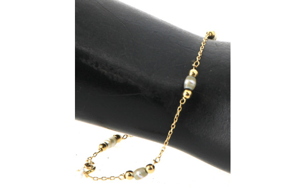 Bracelet en or jaune 18 cts, poinçon têt