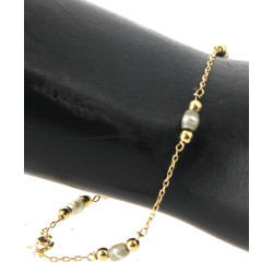 Bracelet en or jaune 18 cts, poinçon têt