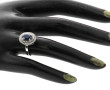 Bague en or 9 cts (375) sertie d'un saph