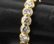 Demi alliance en or jaune 18 cts, poinço