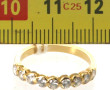 Demi alliance en or jaune 18 cts, poinço