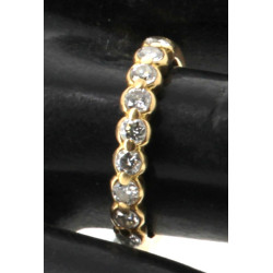 Demi alliance en or jaune 18 cts, poinço