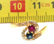 Bague "toi et moi" en or jaune 18 cts, s