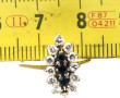 Bague marquise en or gris 18 cts, poinço
