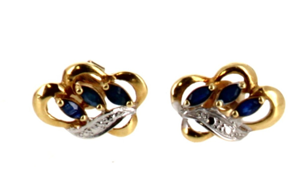 Paire de BO en or jaune 18 carats, poinç